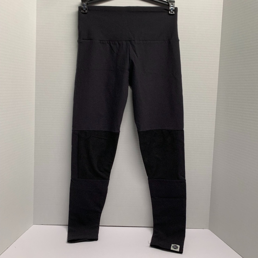 Greater then Sports Womens Size S Black Legging Athletic Pants Suede knee panel